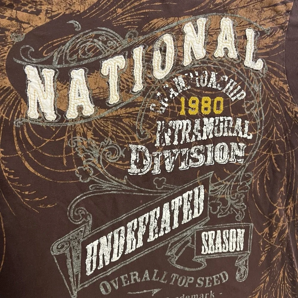 Vintage Urban Up Pipeline T-Shirt Mens Size XL Brown Distressed Y2K Short Sleeve